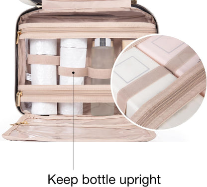 Stylish and Spacious Pink Hanging Toiletry Bag - Perfect for Travel and Home Organization