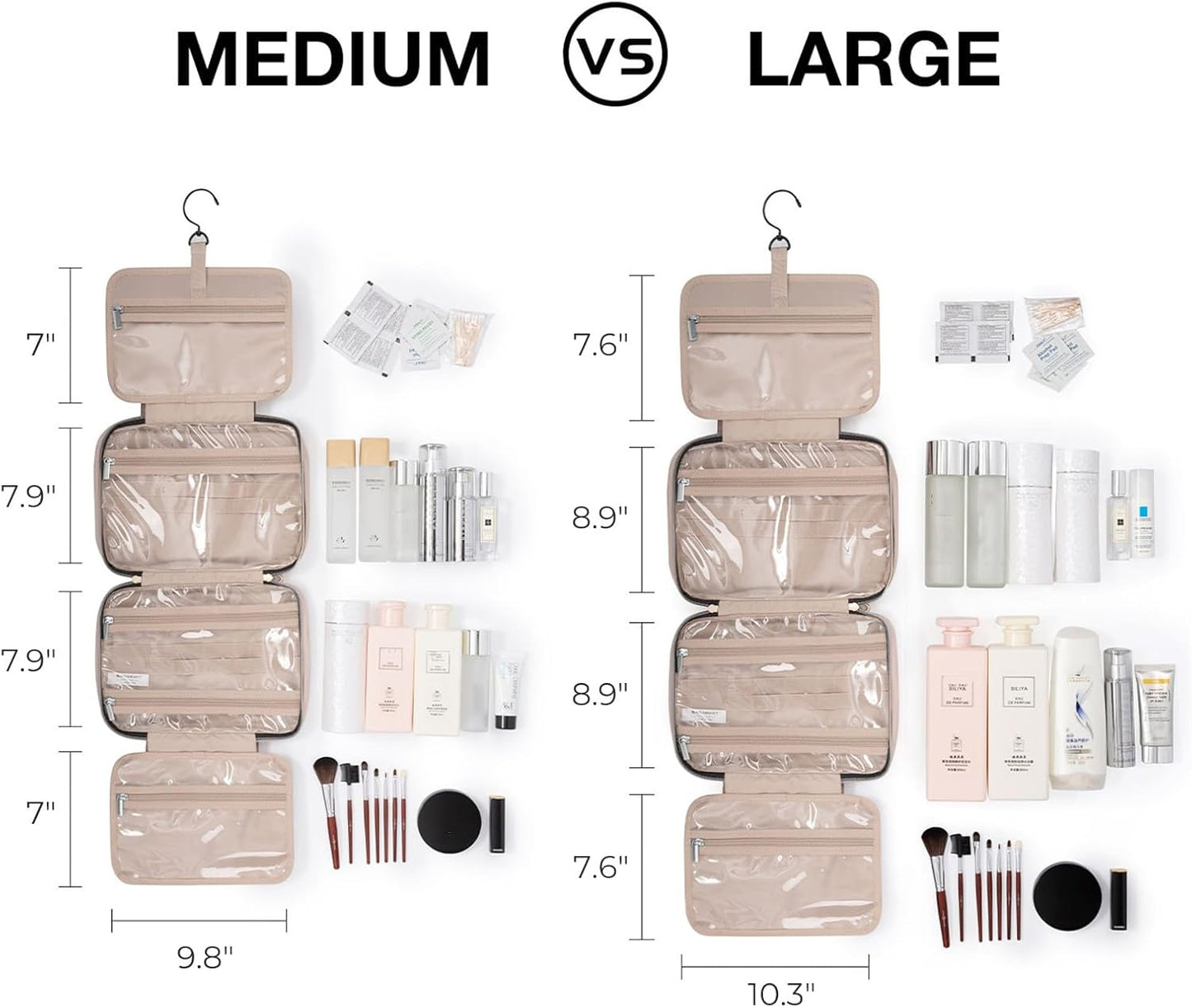 Stylish and Spacious Pink Hanging Toiletry Bag - Perfect for Travel and Home Organization
