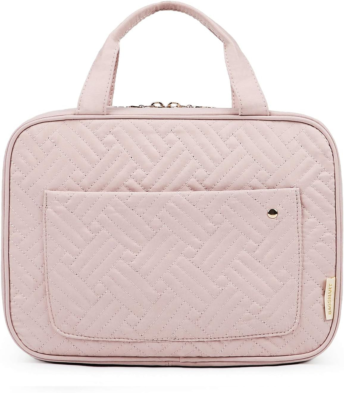 Stylish and Spacious Pink Hanging Toiletry Bag - Perfect for Travel and Home Organization