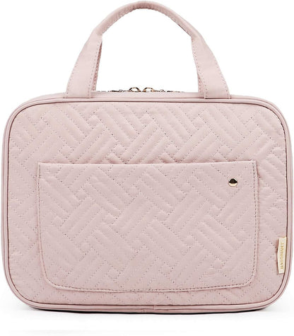 Stylish and Spacious Pink Hanging Toiletry Bag - Perfect for Travel and Home Organization