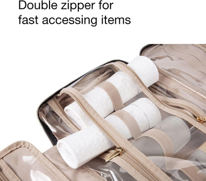 Stylish and Spacious Pink Hanging Toiletry Bag - Perfect for Travel and Home Organization